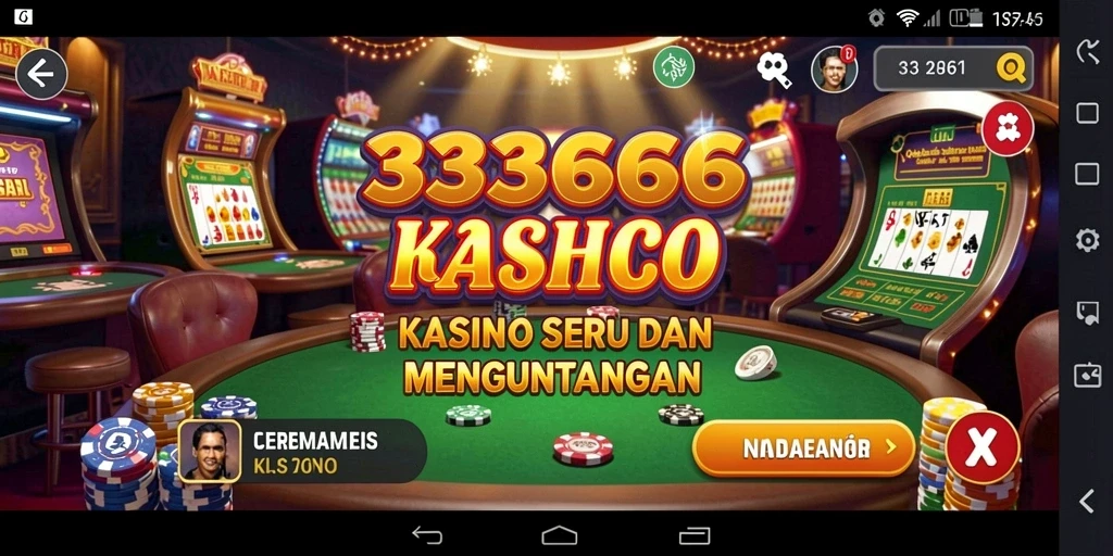 Tampilan gameplay menegangkan di 333666 dengan berbagai opsi taruhan Kasino.