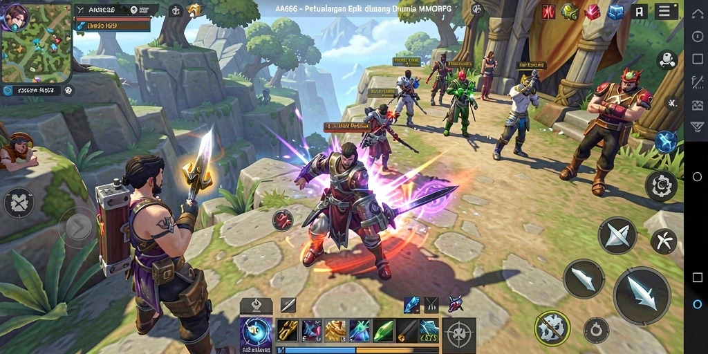 Screenshot gameplay memberikan gambaran jelas tentang petualangan seru di AA666.