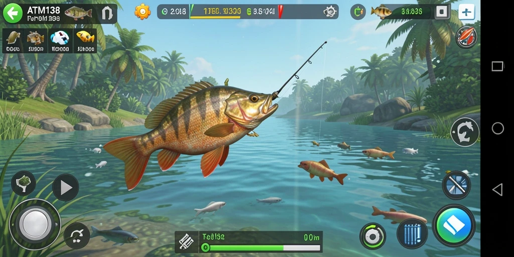 Gameplay ATM138 yang menampilkan pengalaman memancing yang seru.