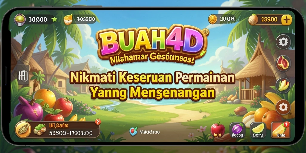 Tampilan gameplay BUAH4D yang penuh warna dan menyenangkan.