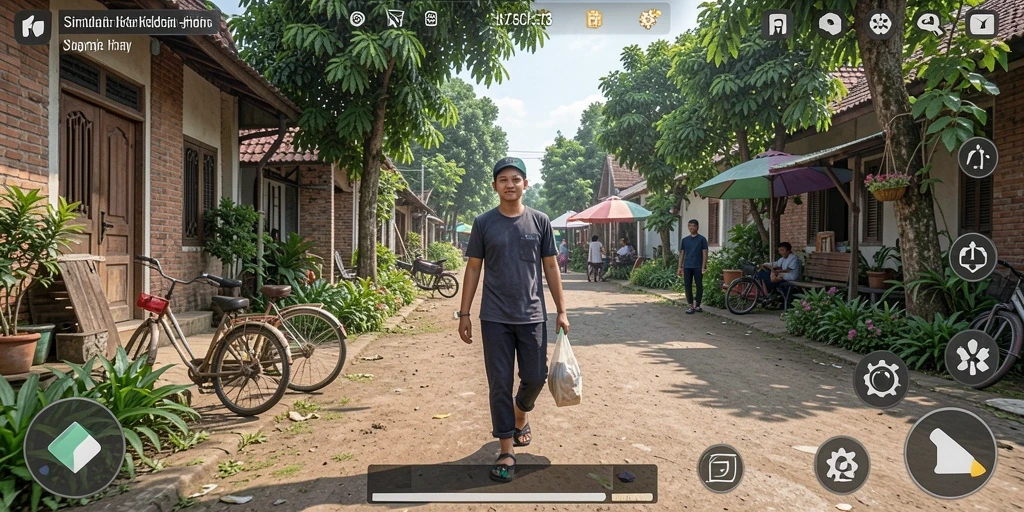Tampilan gameplay D73 yang mendetail dan interaktif.