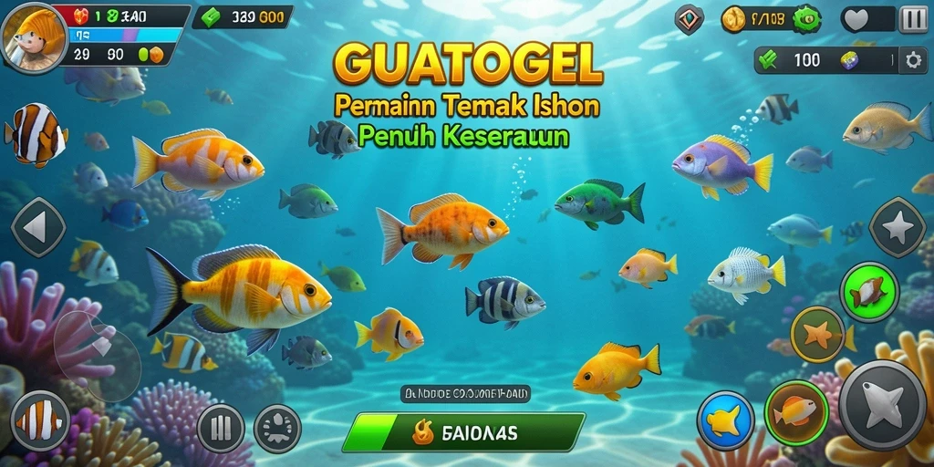 Tampilan gameplay seru Tembak Ikan di GUATOGEL.