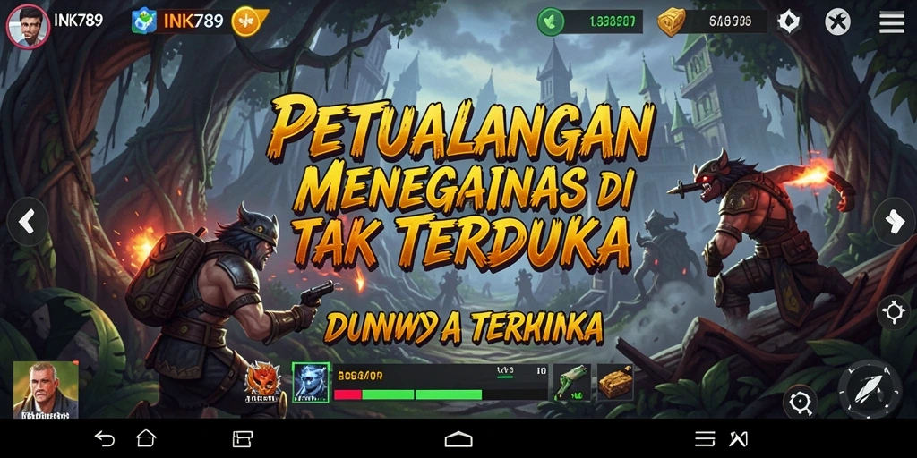 Tangkapan layar gameplay INK789 memperlihatkan aksi petualangan yang mendebarkan.