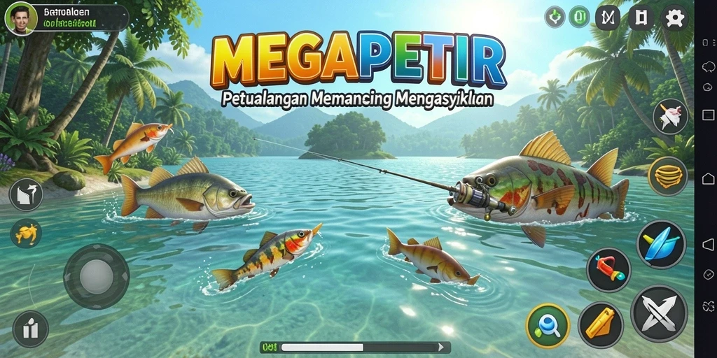 Tampilan menawan dari gameplay Fishing di MEGAPETIR.