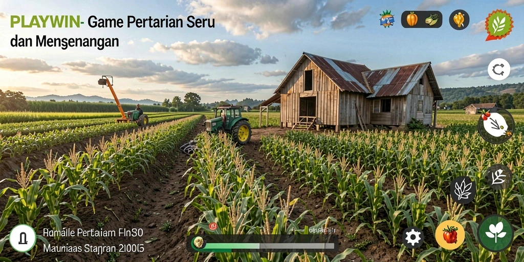 Tangkapan layar menunjukkan gameplay seru dalam mengelola pertanian.