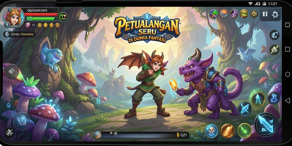 Gameplay seru di dunia fantasi dengan tantangan menanti.